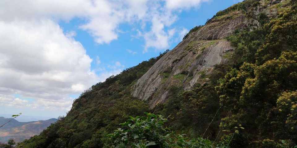 Vuria Hill of Taita Taveta rises above the plains of Tsavo West National Park, it's the highest peak of the Taita hills.